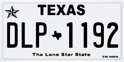 TX license plate DLP1192