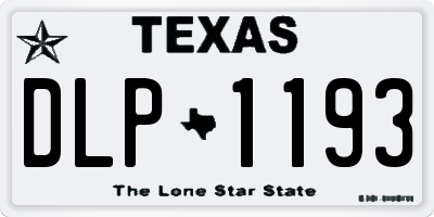 TX license plate DLP1193
