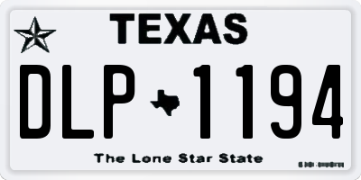 TX license plate DLP1194