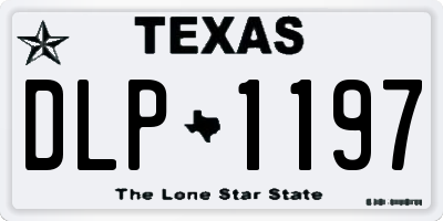 TX license plate DLP1197