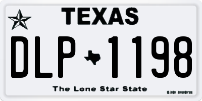 TX license plate DLP1198