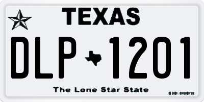 TX license plate DLP1201