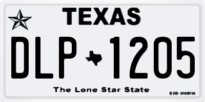 TX license plate DLP1205