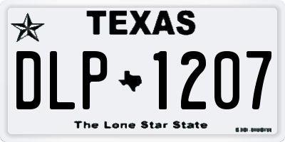 TX license plate DLP1207