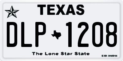 TX license plate DLP1208