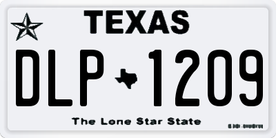 TX license plate DLP1209