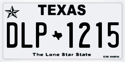 TX license plate DLP1215