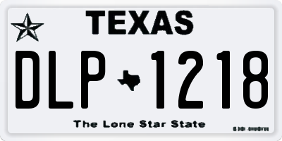 TX license plate DLP1218
