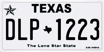 TX license plate DLP1223