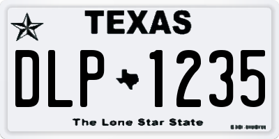 TX license plate DLP1235