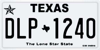 TX license plate DLP1240