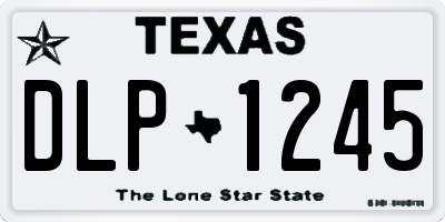 TX license plate DLP1245