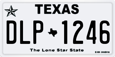 TX license plate DLP1246