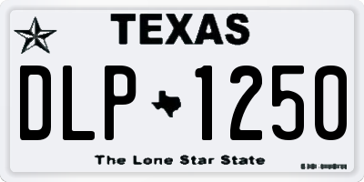 TX license plate DLP1250