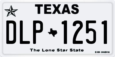 TX license plate DLP1251