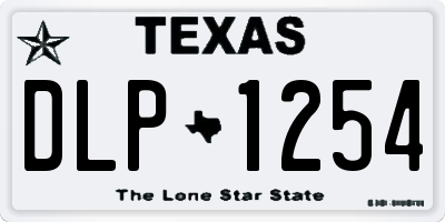 TX license plate DLP1254