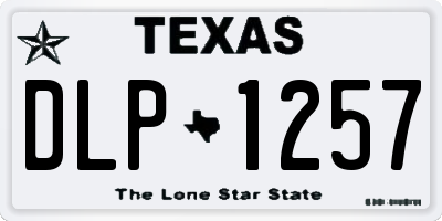 TX license plate DLP1257