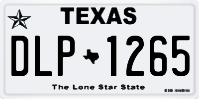 TX license plate DLP1265