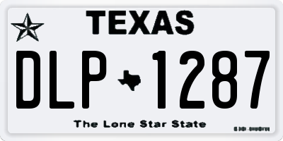 TX license plate DLP1287