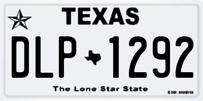 TX license plate DLP1292