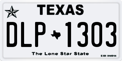 TX license plate DLP1303