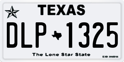 TX license plate DLP1325