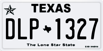 TX license plate DLP1327