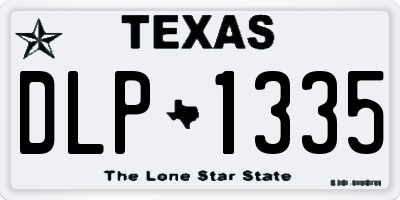 TX license plate DLP1335