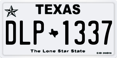 TX license plate DLP1337