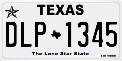 TX license plate DLP1345