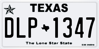 TX license plate DLP1347