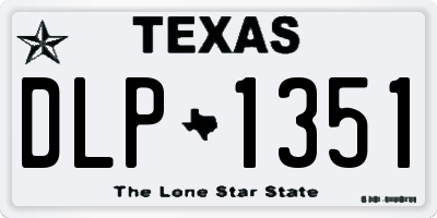 TX license plate DLP1351
