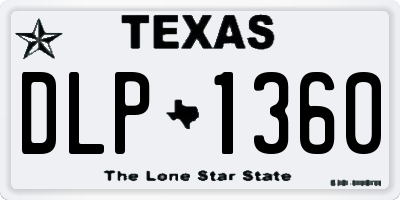 TX license plate DLP1360