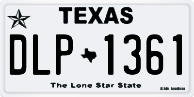 TX license plate DLP1361