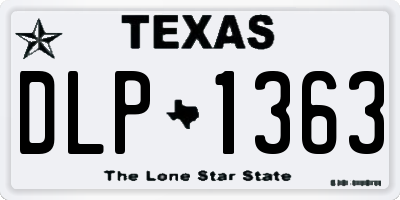 TX license plate DLP1363
