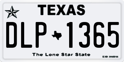TX license plate DLP1365