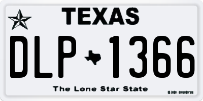 TX license plate DLP1366