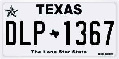 TX license plate DLP1367