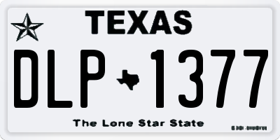 TX license plate DLP1377
