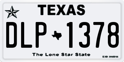 TX license plate DLP1378