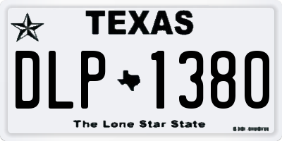 TX license plate DLP1380