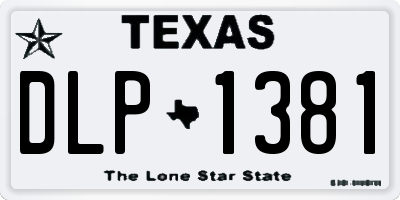 TX license plate DLP1381