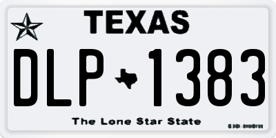 TX license plate DLP1383