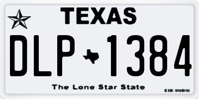 TX license plate DLP1384