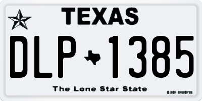 TX license plate DLP1385
