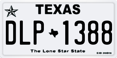 TX license plate DLP1388