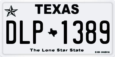 TX license plate DLP1389