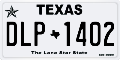 TX license plate DLP1402