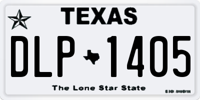 TX license plate DLP1405