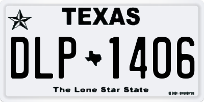 TX license plate DLP1406